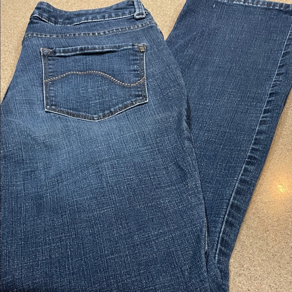 Lee  Modern Series Size 8 Stretchy Classic Blue Denim Jeans